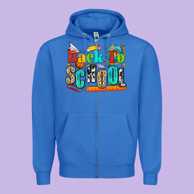 Back To School Zipper Hoodie Designed By Nancycooperartshop