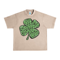 French Oak leopard shamrock Urban Heavy Tee - MaliasSmallBusiness