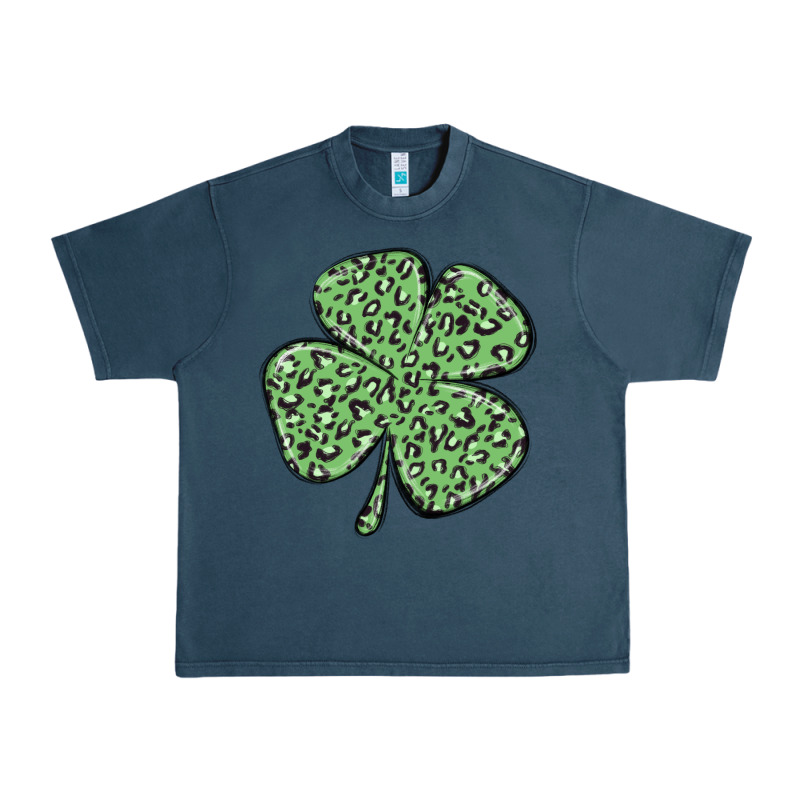Leopard Shamrock Urban Heavy Tee by MaliasSmallBusiness | Teevron