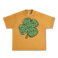 Peanut Butter leopard shamrock Urban Heavy Tee - MaliasSmallBusiness