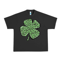 Pigment Black leopard shamrock Urban Heavy Tee - MaliasSmallBusiness