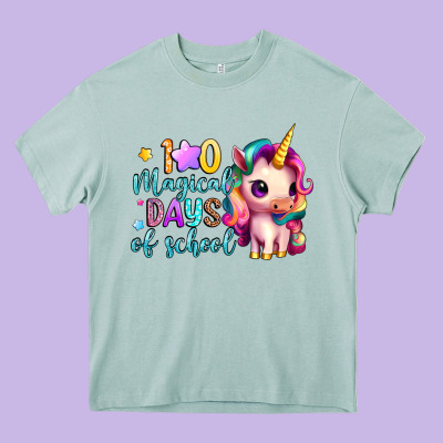 100 Magical Days Of School Heavy Core Tee Designed By Artiststas
