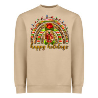 Mushroom Happy holidays elf gnome Heavyweight Sweatshirt - NancyCooperArtShop