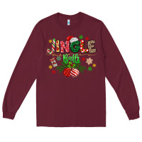 Burgundy jingle balls Long Sleeve Tee - MaliasSmallBusiness