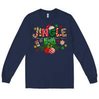 Navy jingle balls Long Sleeve Tee - MaliasSmallBusiness