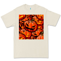 Bone halloween pumpkin seamless pattern Premium Tee - BundleAndBundleShop