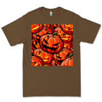 Cacao halloween pumpkin seamless pattern Premium Tee - BundleAndBundleShop