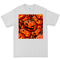 Dove Grey halloween pumpkin seamless pattern Premium Tee - BundleAndBundleShop