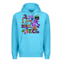 Ocean Blue yes i can drive a stick Premium Hoodie - CowGirlArtShop