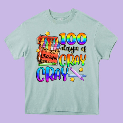 100 Days Of Cray Cray Heavy Core Tee Designed By Artiststas