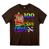 Chocolate Brown 100 days of cray cray Heavy Core Tee - Artiststas