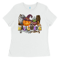 White halloween vibes Ladies Tee - AdoDesignShop
