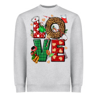 Heather Grey Love Nurse Christmas Heavyweight Sweatshirt - NancyCooperArtShop