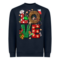 Navy Love Nurse Christmas Heavyweight Sweatshirt - NancyCooperArtShop