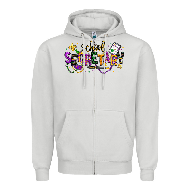 Mardi Gras School Secretary Zipper Hoodie by texasbilliewilder | Teevron