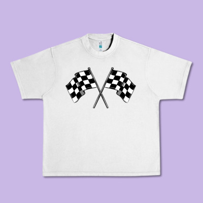 Race Flag Urban Heavy Tee Designed By Maliassmallbusiness