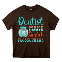 Chocolate Brown dentist make great flossophers Heavy Core Tee - JahusDesignShop