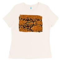 Bone leopard glitter background Ladies Tee - RanaPortraitStore