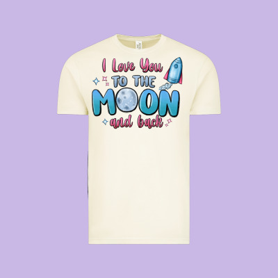 I Love You To The Moon And Back Vintage Tee Designed By Maliassmallbusiness