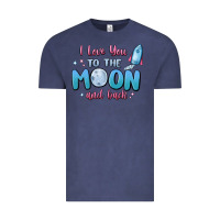 Vintage Denim i love you to the moon and back Vintage Tee - MaliasSmallBusiness
