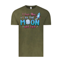Vintage Olive i love you to the moon and back Vintage Tee - MaliasSmallBusiness