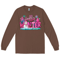 Chestnut hello winter pink snowman Long Sleeve Tee - MaliasSmallBusiness