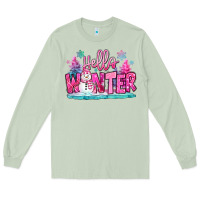 Matcha hello winter pink snowman Long Sleeve Tee - MaliasSmallBusiness