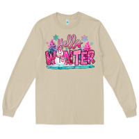 Mushroom hello winter pink snowman Long Sleeve Tee - MaliasSmallBusiness
