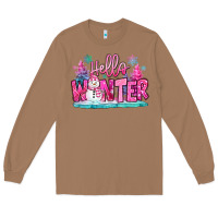 Toasted Coconut hello winter pink snowman Long Sleeve Tee - MaliasSmallBusiness