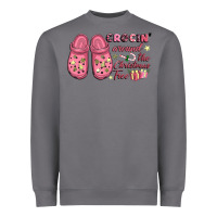 Storm Pink Christmas crocin' around the Christmas tree Heavyweight Sweatshirt - NancyCooperArtShop
