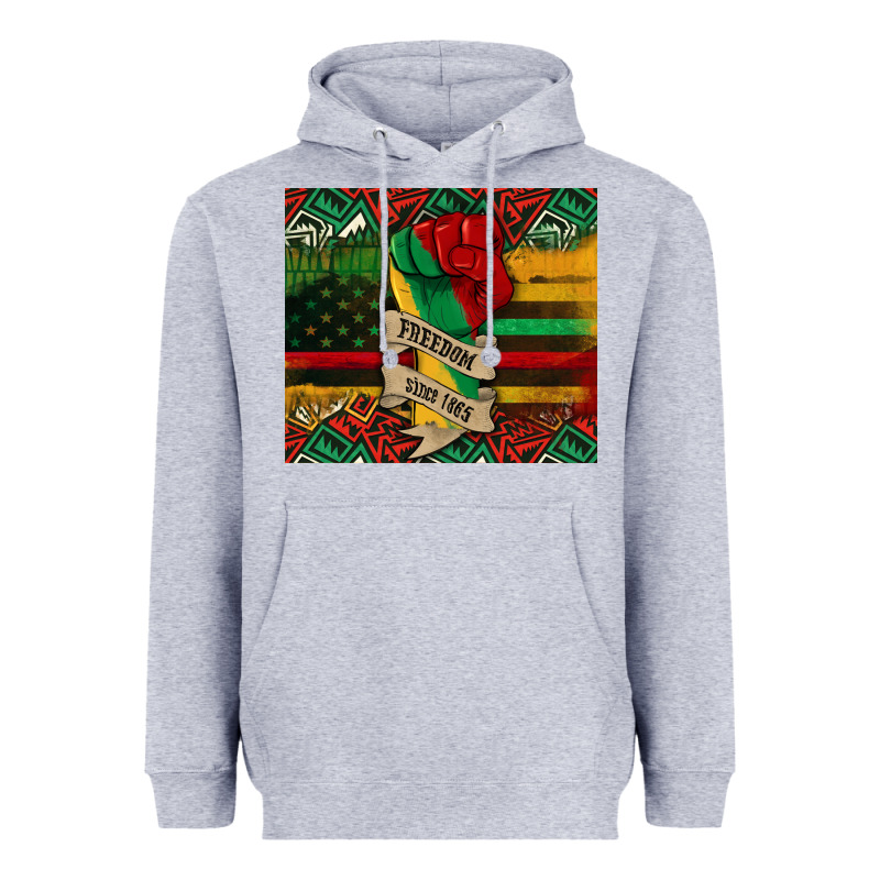 Juneteenth Freedom Since 1865 Heavyweight Hoodie by CowGirlArtShop | Teevron