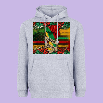 Juneteenth Freedom Since 1865 Heavyweight Hoodie Designed By Cowgirlartshop