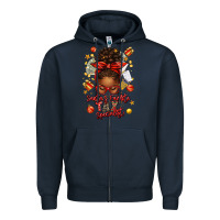Navy santa favorite tax specialist afro messy bun Zipper Hoodie - texasbilliewilder