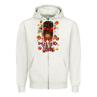 Oatmeal Heather santa favorite tax specialist afro messy bun Zipper Hoodie - texasbilliewilder