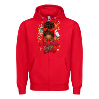 Red santa favorite tax specialist afro messy bun Zipper Hoodie - texasbilliewilder