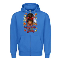 True Royal santa favorite tax specialist afro messy bun Zipper Hoodie - texasbilliewilder