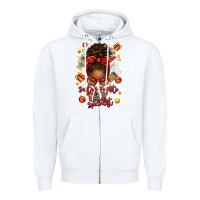 White santa favorite tax specialist afro messy bun Zipper Hoodie - texasbilliewilder