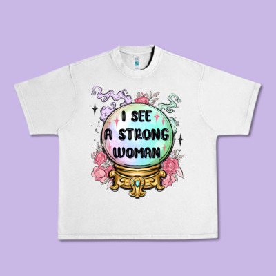 I See A Strong Woman Urban Heavy Tee Designed By Maliassmallbusiness