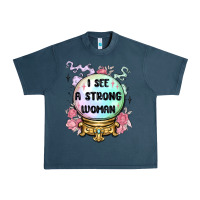 Midnight Navy i see a strong woman Urban Heavy Tee - MaliasSmallBusiness