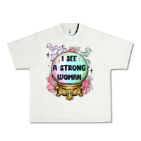Pistachio i see a strong woman Urban Heavy Tee - MaliasSmallBusiness