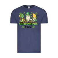 Vintage Denim shenanigans squad gnomes st. patricks day Vintage Tee - MaliasSmallBusiness