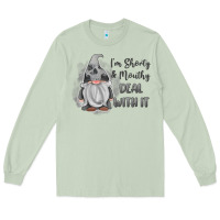 Matcha im shorty mouthy deal with it gnome Long Sleeve Tee - MaliasSmallBusiness