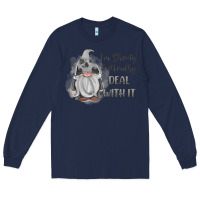 Navy im shorty mouthy deal with it gnome Long Sleeve Tee - MaliasSmallBusiness
