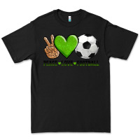 Black peace love soccer Premium Tee - AdoDesignShop