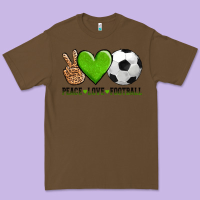 Peace Love Soccer Premium Tee Designed By Adodesignshop