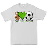 Dove Grey peace love soccer Premium Tee - AdoDesignShop