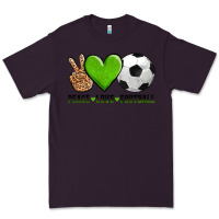 Plum peace love soccer Premium Tee - AdoDesignShop