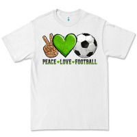 White peace love soccer Premium Tee - AdoDesignShop