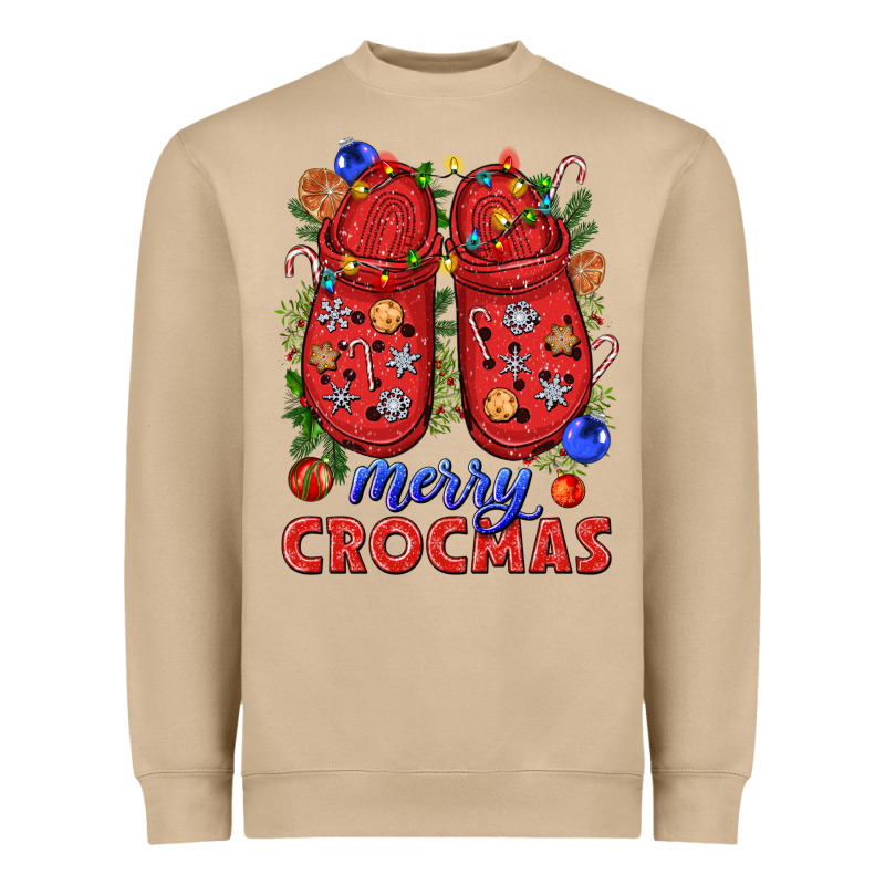 Merry Crocmas Heavyweight Sweatshirt by NancyCooperArtShop | Teevron