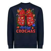 Navy Merry crocmas Heavyweight Sweatshirt - NancyCooperArtShop